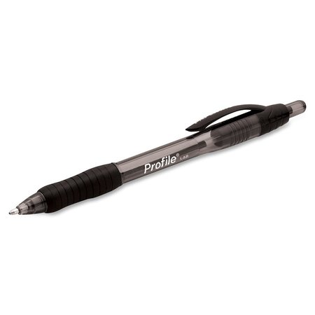 Paper Mate Ballpoint Pen, 1.4mm, Translucent Black Barrel/BK Ink PAP89468